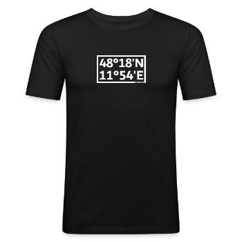 Erding coordinates - Men's Slim Fit T-Shirt - black - Front - Nik (191cm)