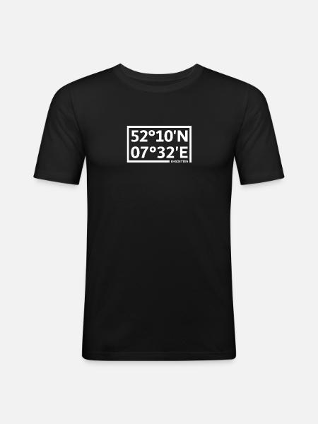 Emsdetten coordinates - Men's Slim Fit T-Shirt - black