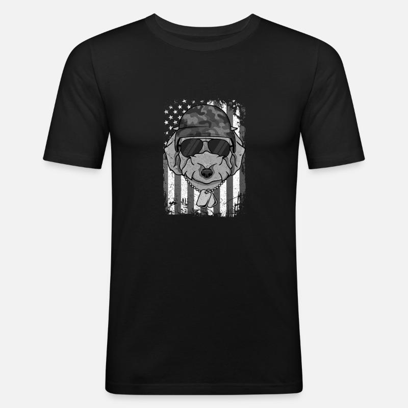DOODLE - Männer Slim Fit T-Shirt - Schwarz