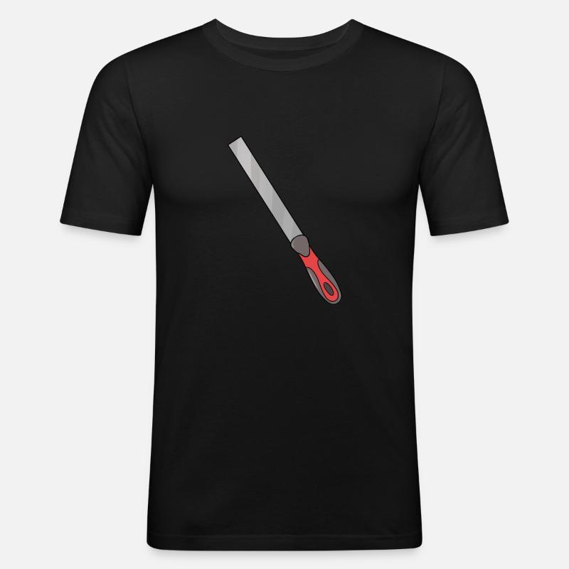 Feile - Männer Slim Fit T-Shirt - Schwarz