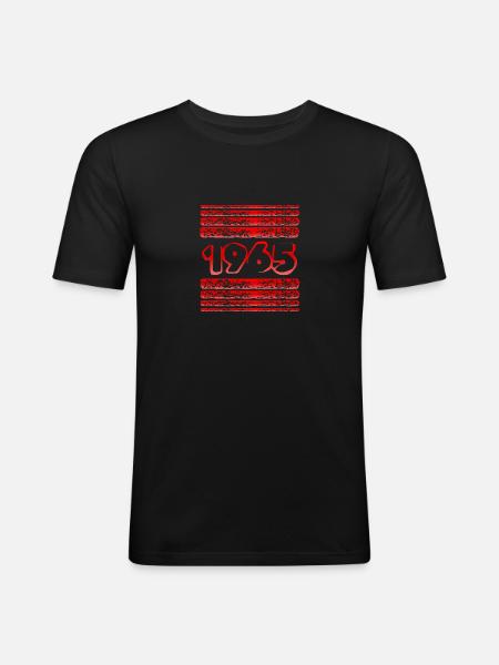 Année 1965 - T-shirt près du corps Homme - noir