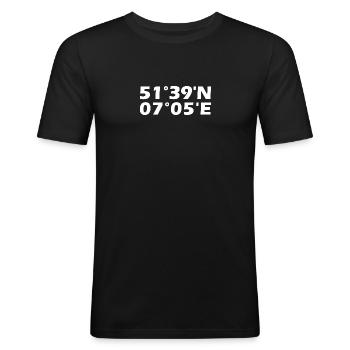 Marl coordinates - Men's Slim Fit T-Shirt - black - Front - Nik (191cm)