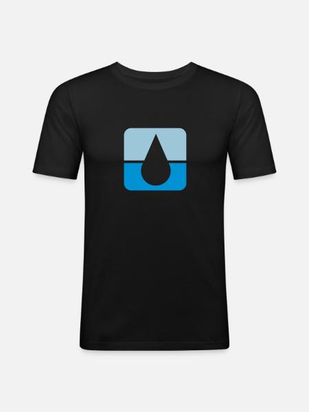 Tropfen2_75 - Men's Slim Fit T-Shirt - black
