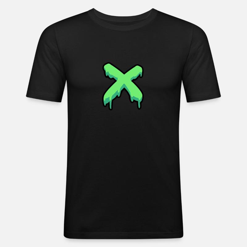 Croix Verte - T-shirt près du corps Homme - noir