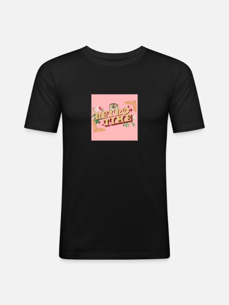 Retro Time T Shirt - Men's Slim Fit T-Shirt - black