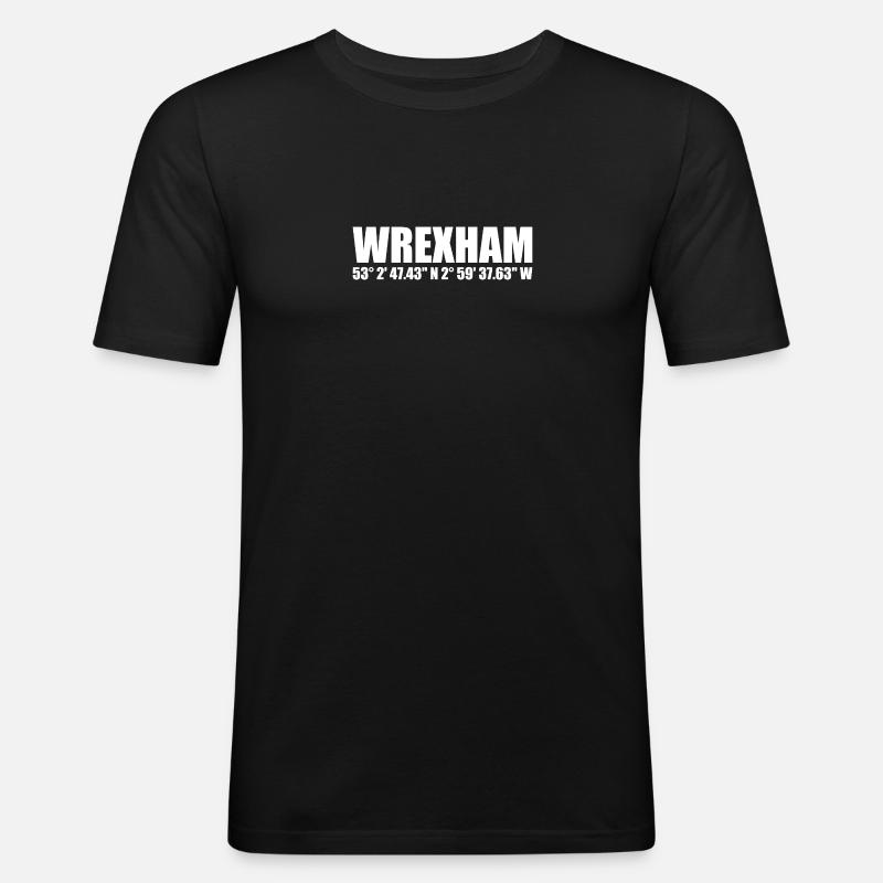 Coordonnées de Wrexham - T-shirt près du corps Homme - noir