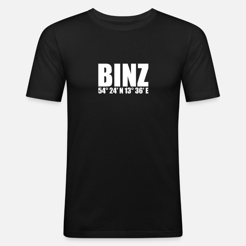 Binz Coordinates - Men's Slim Fit T-Shirt - black