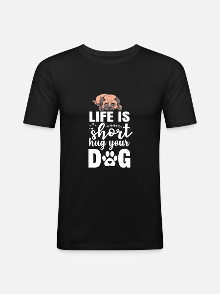 Dog - Men's Slim Fit T-Shirt - black