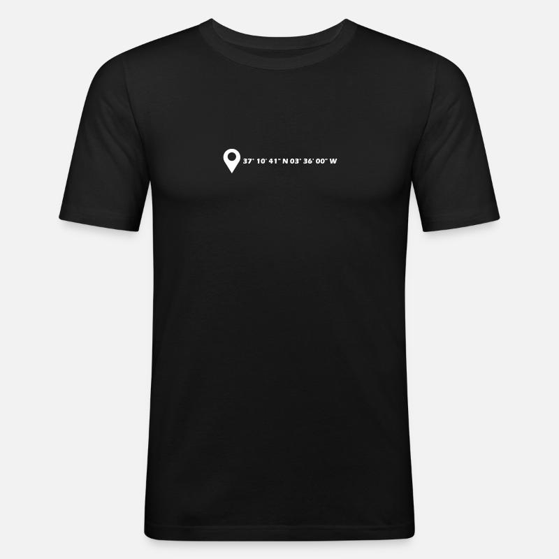 Coordonnées de Grenade - T-shirt près du corps Homme - noir