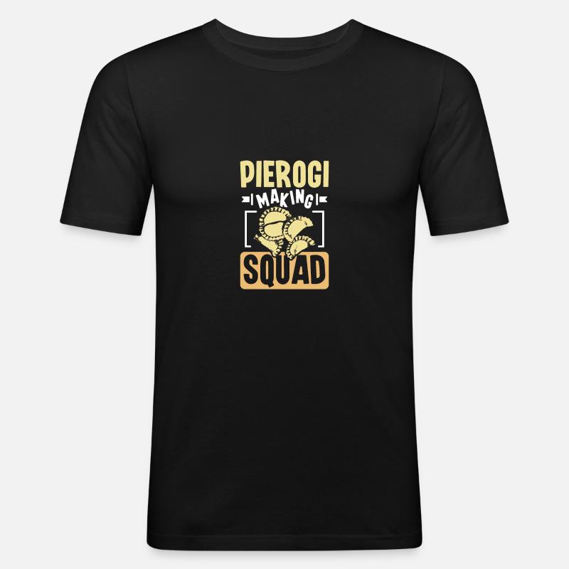 Pierogi making squad - Men's Slim Fit T-Shirt - black