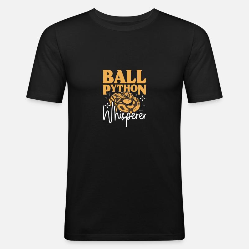 Chuchoteur de python royal - T-shirt près du corps Homme - noir
