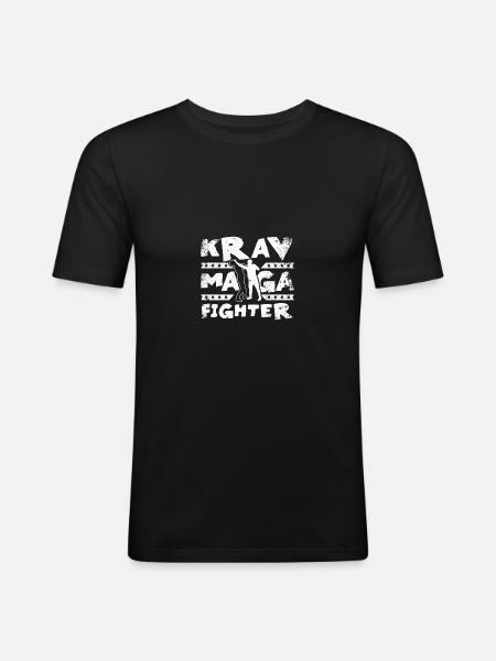 Krav maga fighter - Men's Slim Fit T-Shirt - black