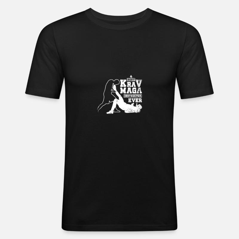 Best Krav maga instructor ever - Männer Slim Fit T-Shirt - Schwarz