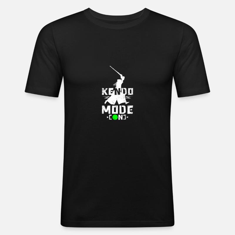 Kendo mode on - Männer Slim Fit T-Shirt - Schwarz