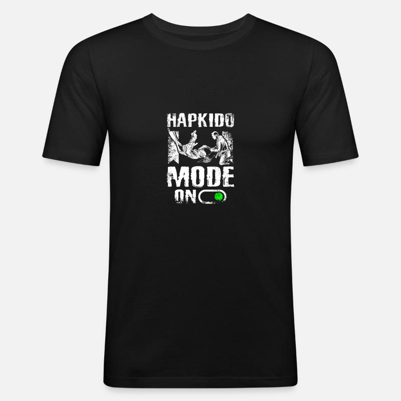 Hapkido mode on - Männer Slim Fit T-Shirt - Schwarz