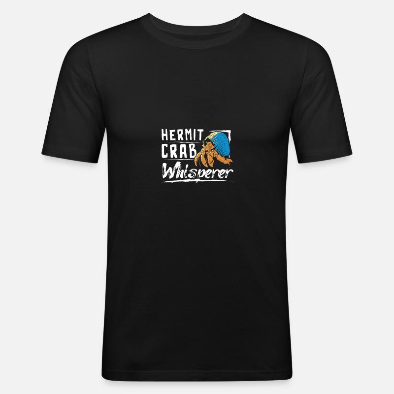 hermit crab whisperer - Männer Slim Fit T-Shirt - Schwarz