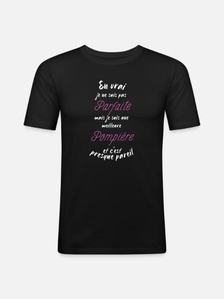 I'm the best Firefighter - Men's Slim Fit T-Shirt - black