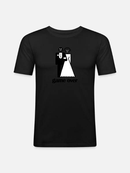 Wedding Game Over - Men's Slim Fit T-Shirt - black