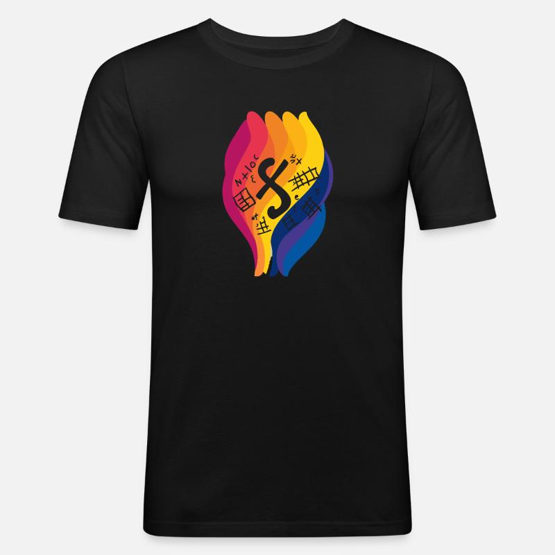 math numbers math - Men's Slim Fit T-Shirt - black