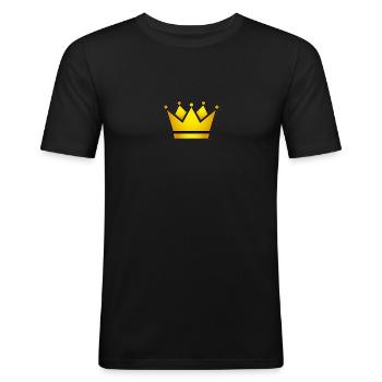 Gold crown - Men's Slim Fit T-Shirt - black - Front - Nik (191cm)