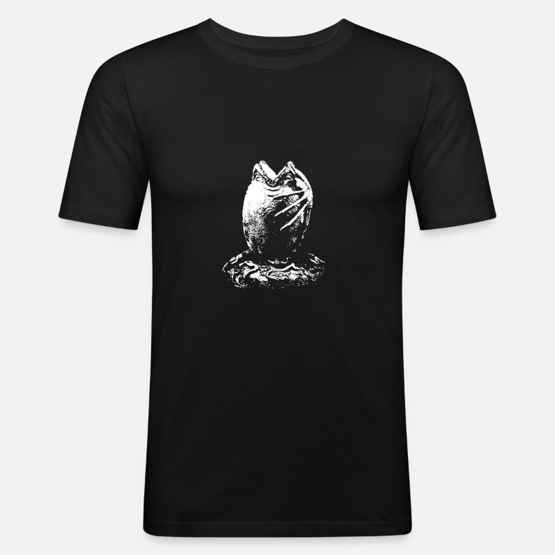 herzlich willkommen - Männer Slim Fit T-Shirt - Schwarz