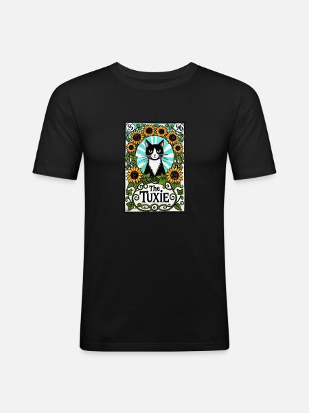 Der Tuxie - Männer Slim Fit T-Shirt - Schwarz