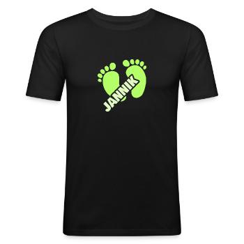 Baby Jannik - Men's Slim Fit T-Shirt - black - Front - Nik (191cm)