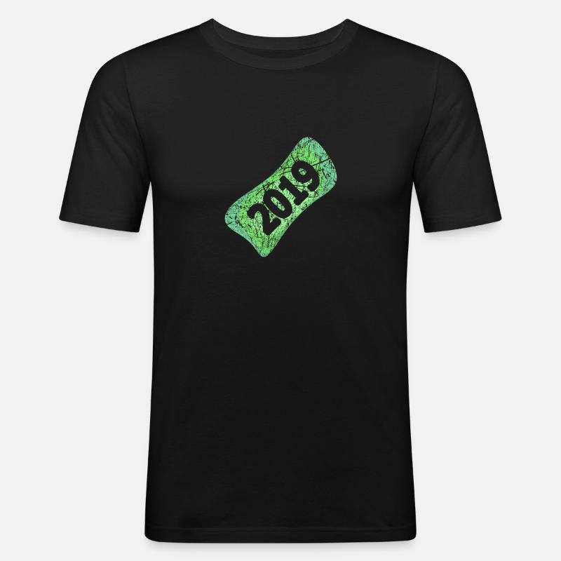 Witzig 2019 - Männer Slim Fit T-Shirt - Schwarz