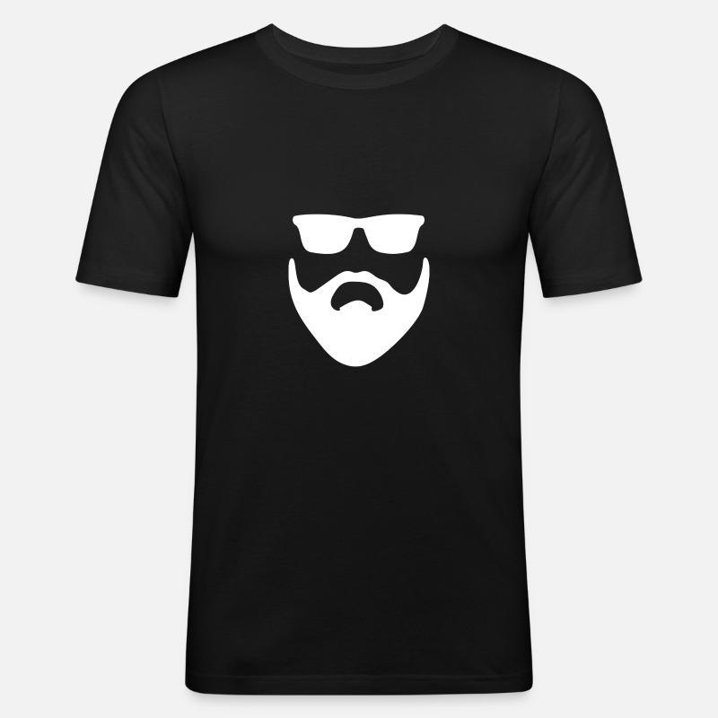 Bart - Männer Slim Fit T-Shirt - Schwarz