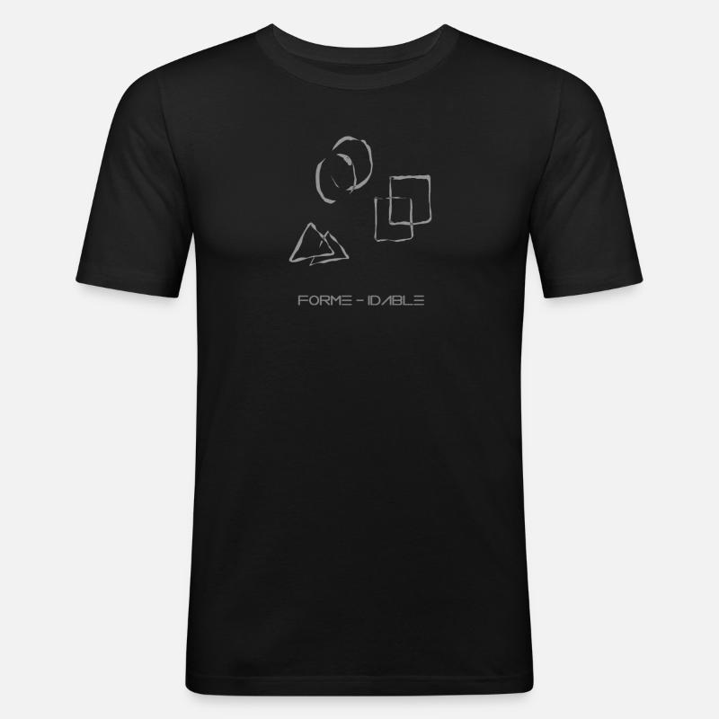 Idable Form entfernenbg - Männer Slim Fit T-Shirt - Schwarz