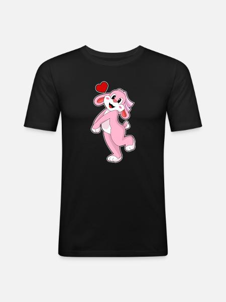 Rabbit Bride Veil Wedding - Men's Slim Fit T-Shirt - black