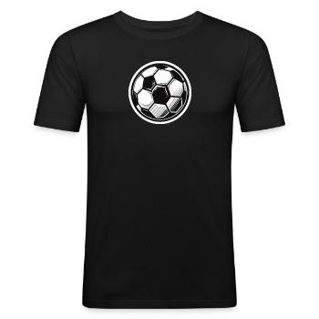 Soccer - Men's Slim Fit T-Shirt - black - Front - Nik (191cm)