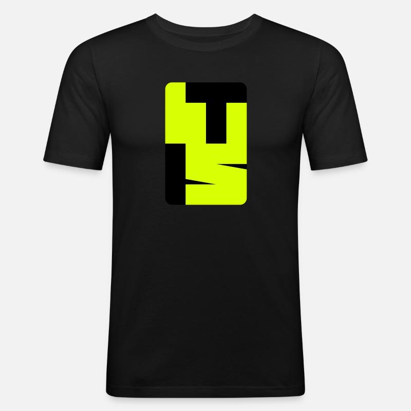 IT IS - Männer Slim Fit T-Shirt - Schwarz