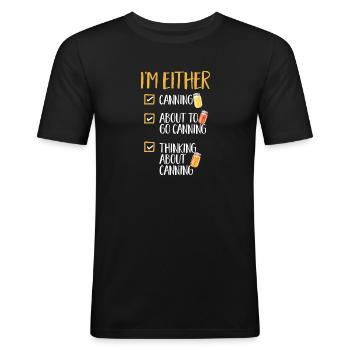 Einmachen Einkochen Lebensmitteln Konservieren - Männer Slim Fit T-Shirt - Schwarz - Vorne - Nik (191cm)