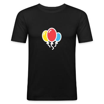 ballons - T-shirt près du corps Homme - noir - Devant - Nik (191cm)