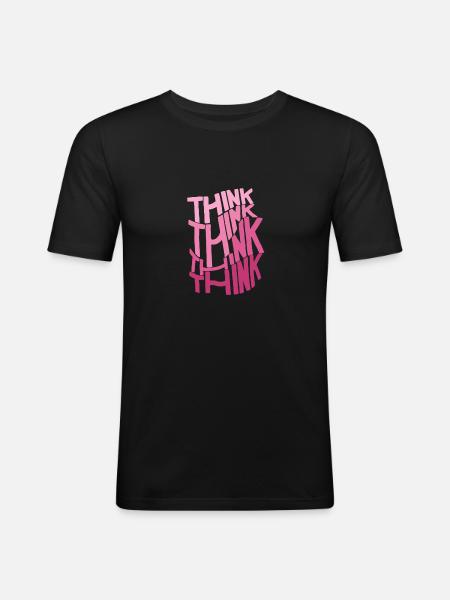 THINKPINK - Männer Slim Fit T-Shirt - Schwarz