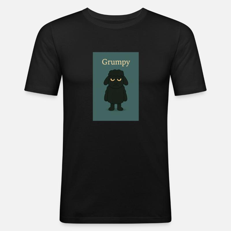 Grumpy - Männer Slim Fit T-Shirt - Schwarz