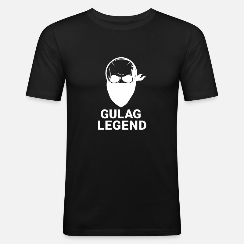 GULAG LEGEND COD GAMING - Men's Slim Fit T-Shirt - black