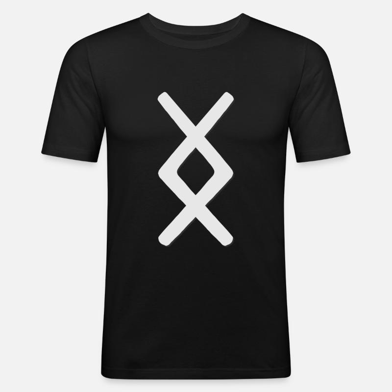 Futhark Runic Alphabet Inguz - Men's Slim Fit T-Shirt - black