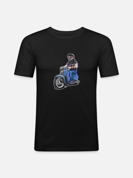 2Takt Ostalb Simson Skull - Men's Slim Fit T-Shirt - black