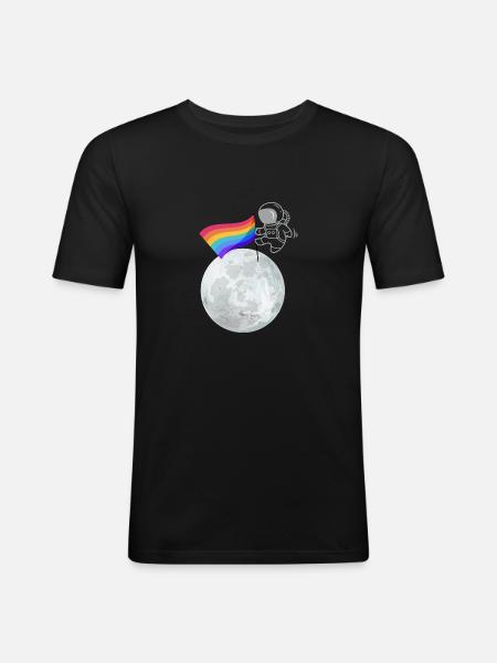 Pride Planet - Men's Slim Fit T-Shirt - black