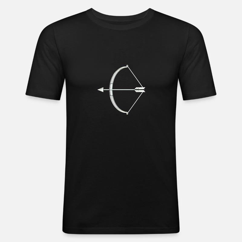 Pfeil und Bogen Bogenschütze - Männer Slim Fit T-Shirt - Schwarz