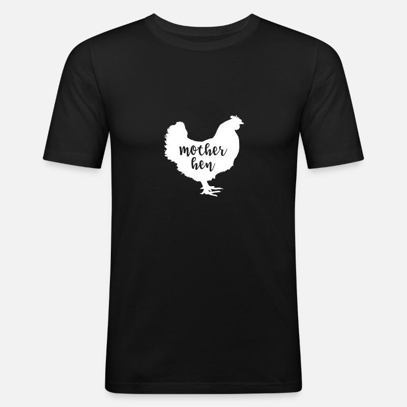 Mutter Henne - - Männer Slim Fit T-Shirt - Schwarz