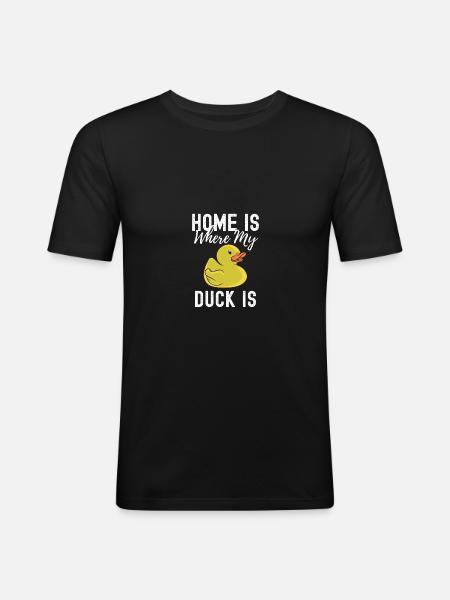 duck - Men's Slim Fit T-Shirt - black
