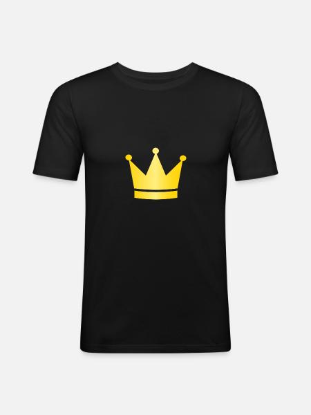 Crown Gold King - Men's Slim Fit T-Shirt - black