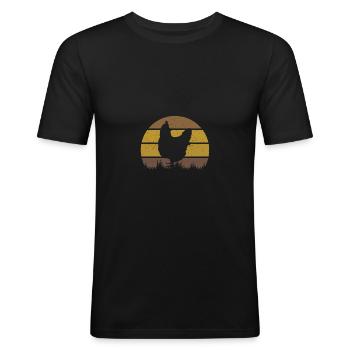 chicken - Men's Slim Fit T-Shirt - black - Front - Nik (191cm)