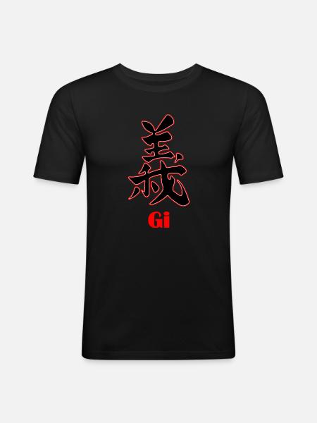 Bushido Gi – Honor and Justice - Men's Slim Fit T-Shirt - black