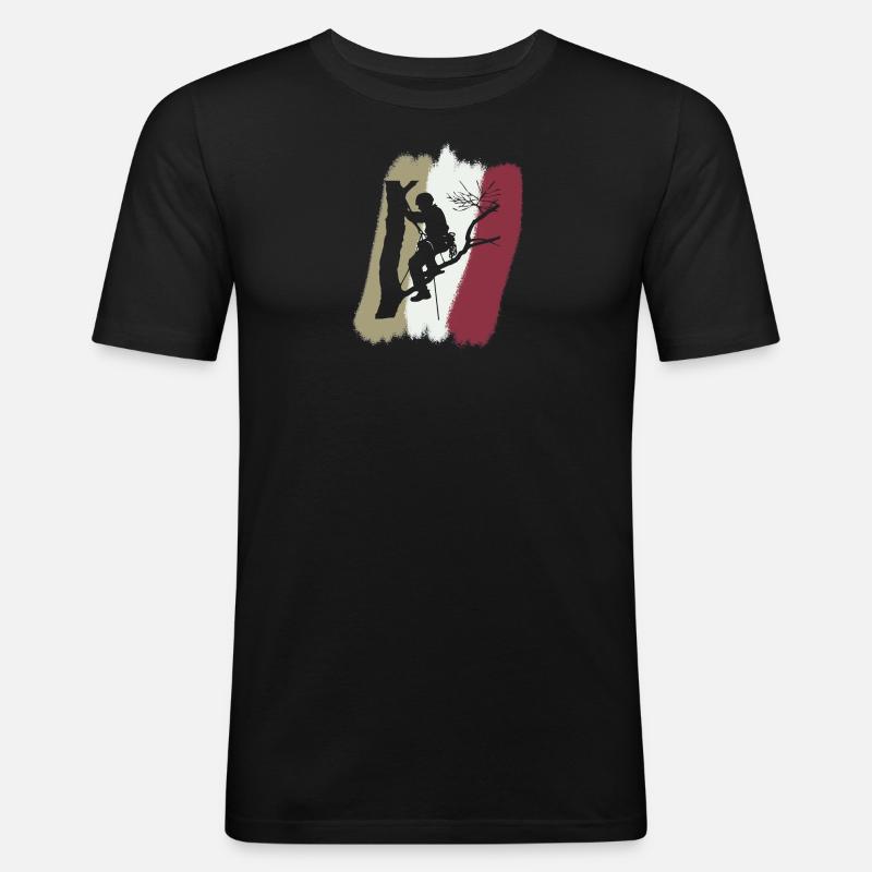 Klettern Baumklettern Aufstieg - Männer Slim Fit T-Shirt - Schwarz