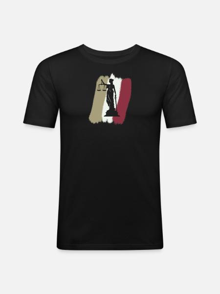 Avocat Richter - T-shirt près du corps Homme - noir