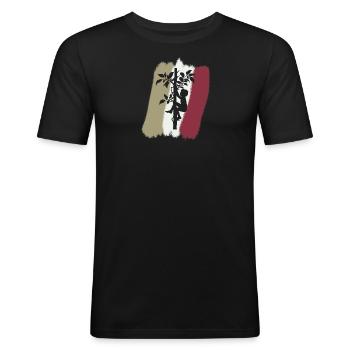Baumklettern Kletterer - Männer Slim Fit T-Shirt - Schwarz - Vorne - Nik (191cm)